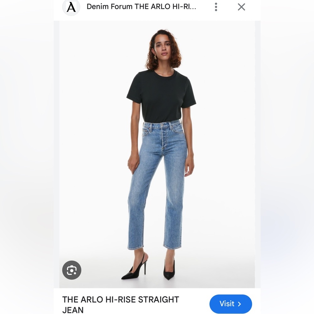 Aritzia The Arlo High Rise Straight Jean